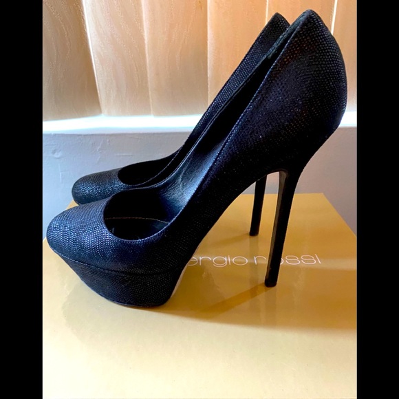 SERGIO ROSSI “LIZARD EMBOSSED PUMP” - Picture 4 of 4